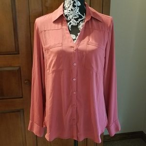 Express Portofino brick red shirt, EUC